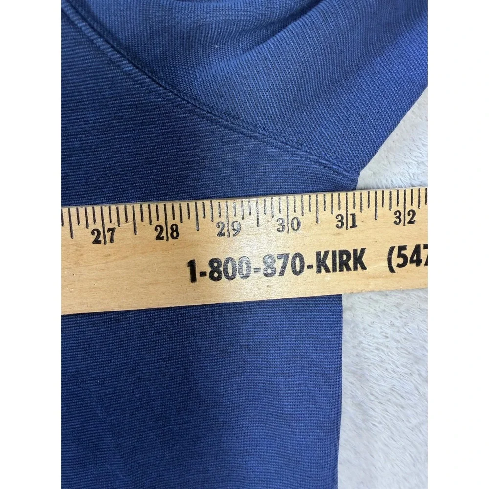 Izod Quarter Zip Pullover Mens 3XLT Blue Luxury Classics Mock Neck Sweater